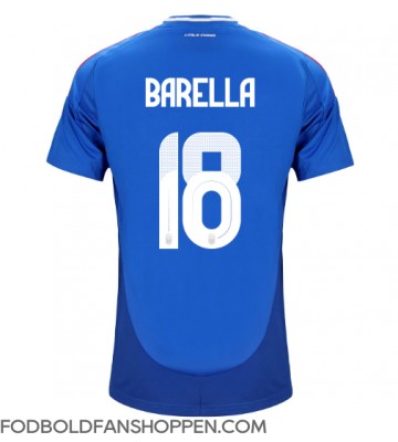 Italien Nicolo Barella #18 Hjemmebanetrøje EM 2024 Kortærmet